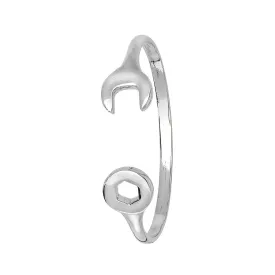 9CT WHITE GOLD BABIES' SPANNER BANGLE