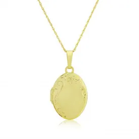 9ct Yellow Gold Oval Locket