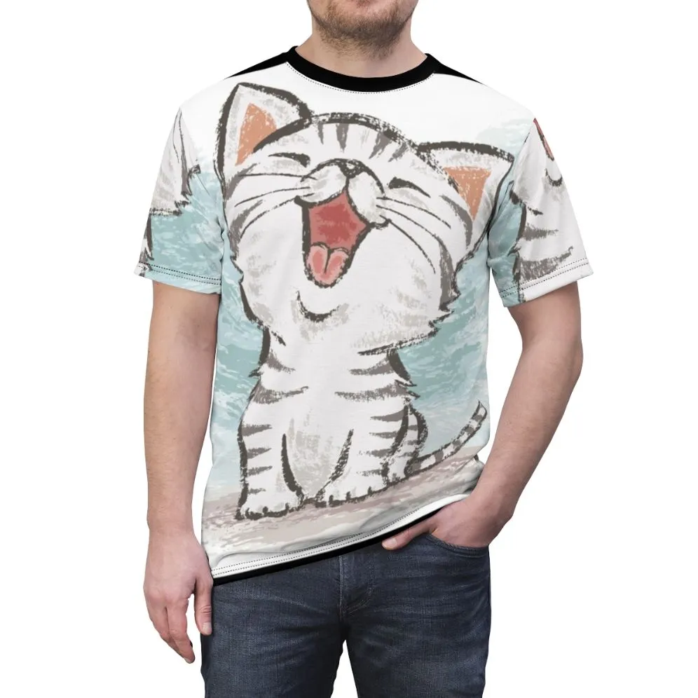 Adorable American Shorthair Cat Cartoon T-Shirt
