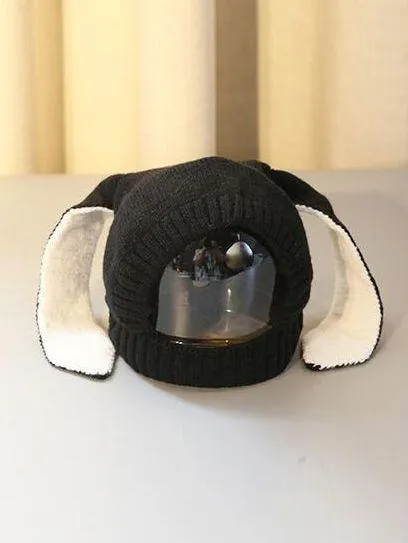Adorable Bunny Ear Outdoor Earflap Baby Knitted Hat