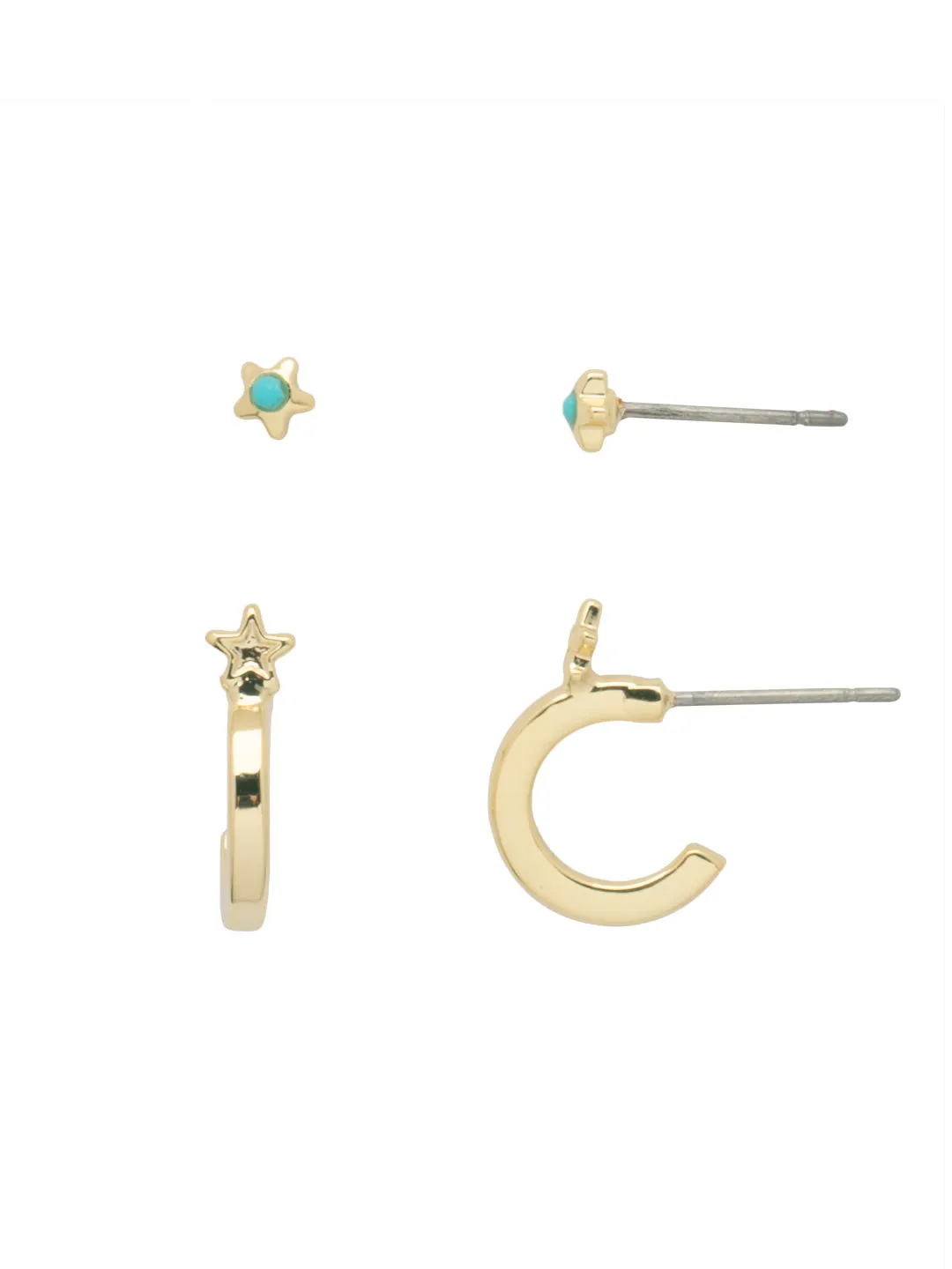 Asteria Stud and Huggie Set Earrings - EFM1BGSTO