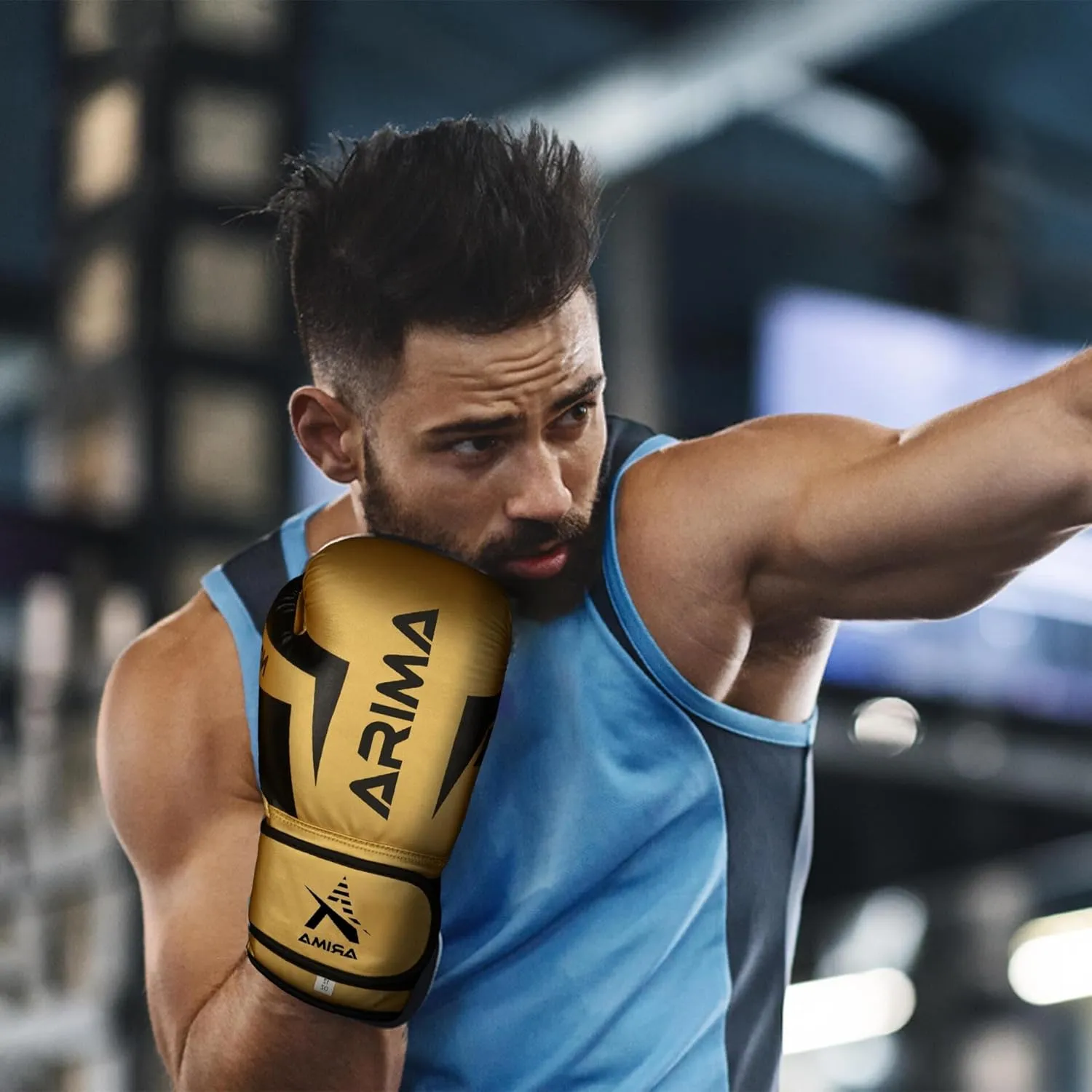 Boxing Gloves - Premium PU Leather, Heavyweight - Ideal for Boxing, Kickboxing, Muay Thai & Fitness Training