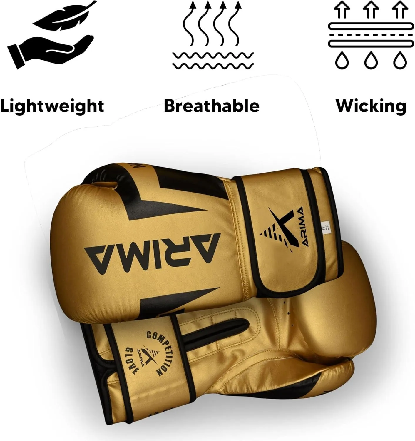 Boxing Gloves - Premium PU Leather, Heavyweight - Ideal for Boxing, Kickboxing, Muay Thai & Fitness Training