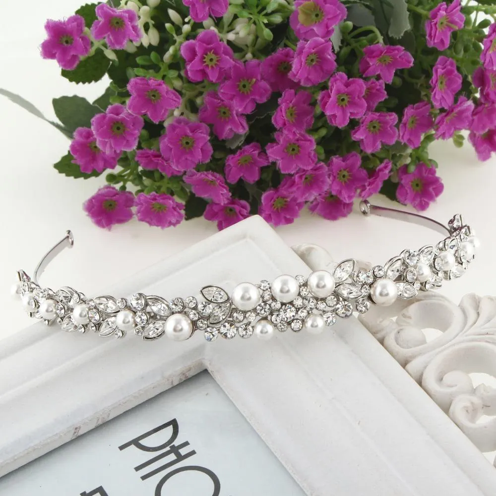 Bridal Elegant Simple Hair Piece Headband Crown