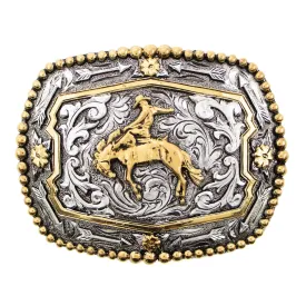 Bronc Rider Beaded Edge Buckle