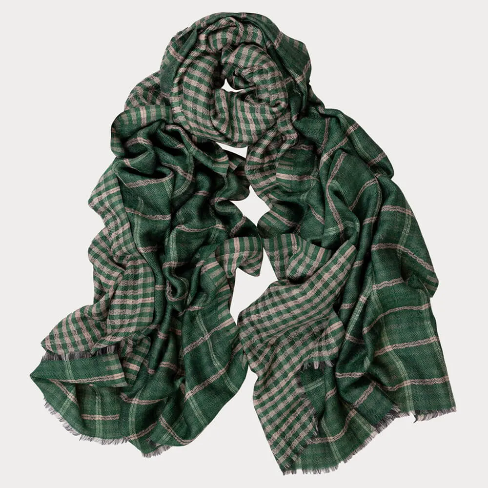 Broughton Reversible Silk and Wool Scarf