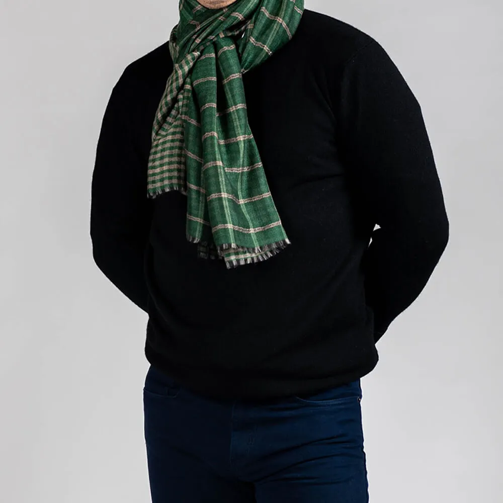 Broughton Reversible Silk and Wool Scarf
