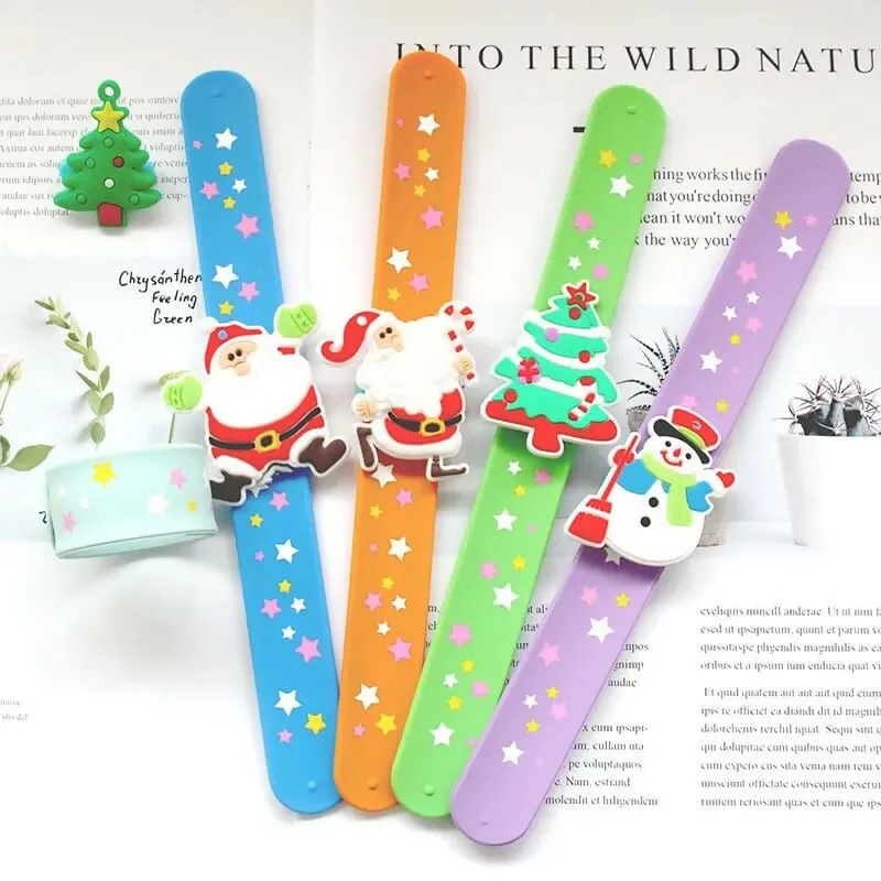 Christmas Slap Wristbands (Pack of 4)