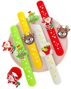 Christmas Slap Wristbands (Pack of 4)