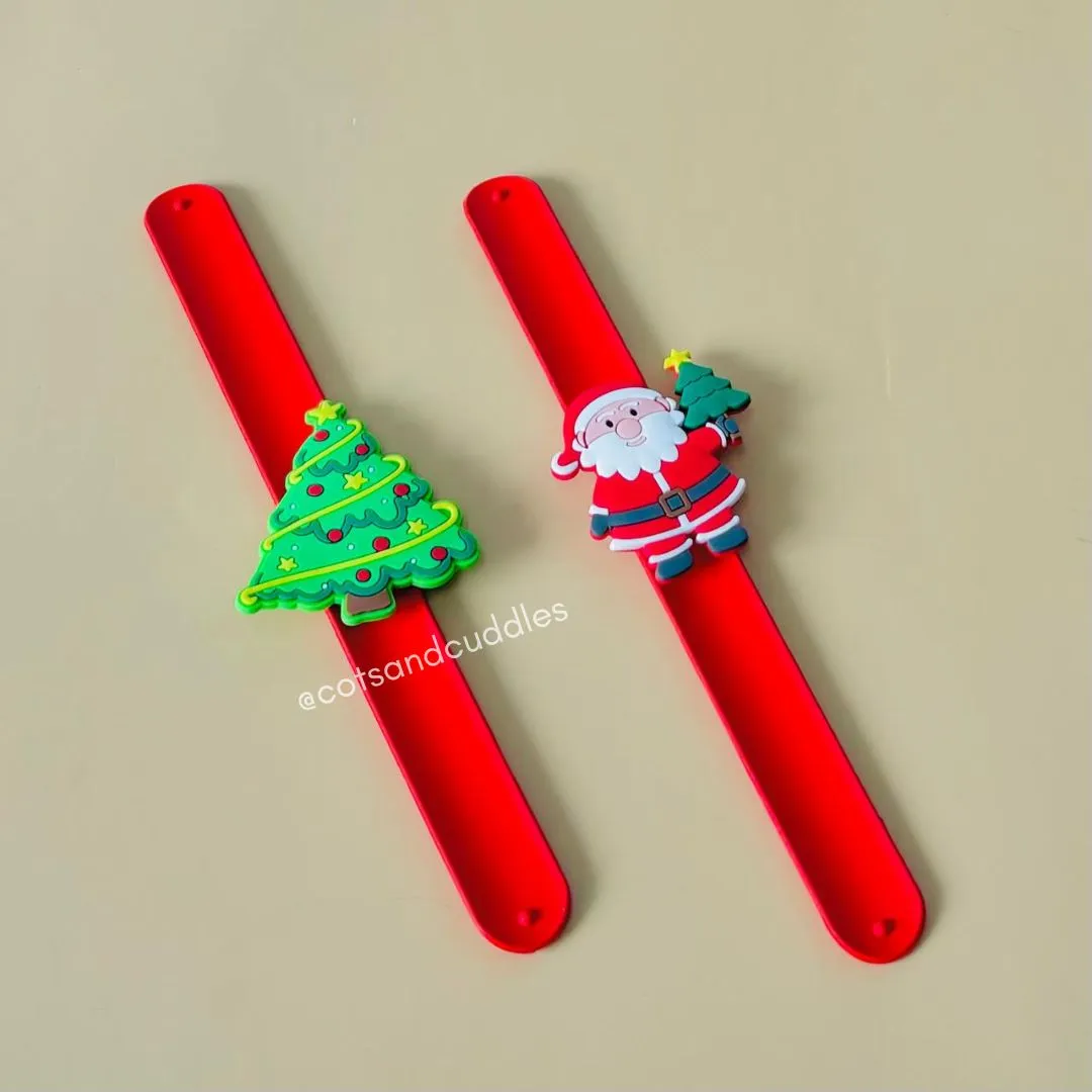 Christmas Themed Slap Band for Kids (Random Design) (1pc)