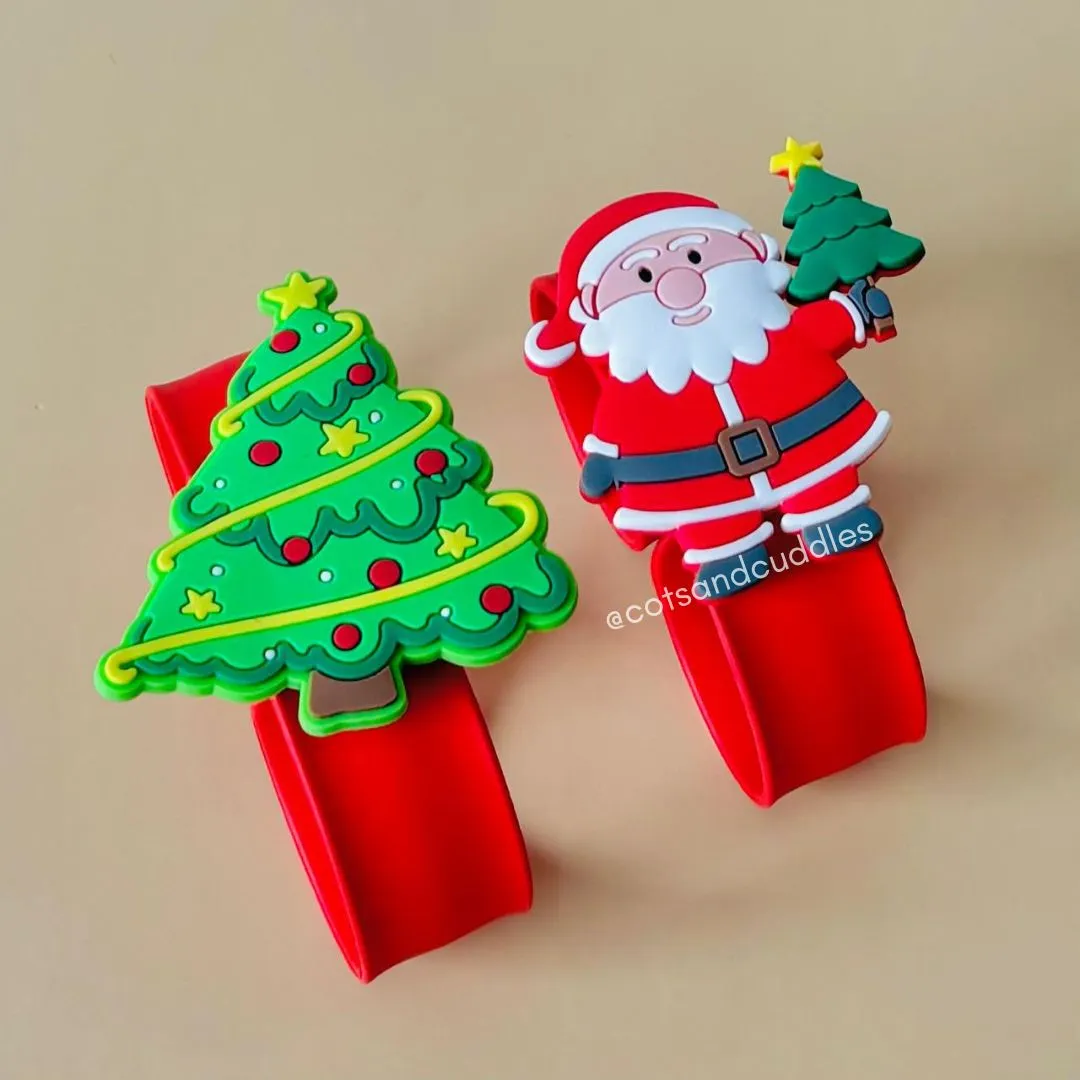 Christmas Themed Slap Band for Kids (Random Design) (1pc)