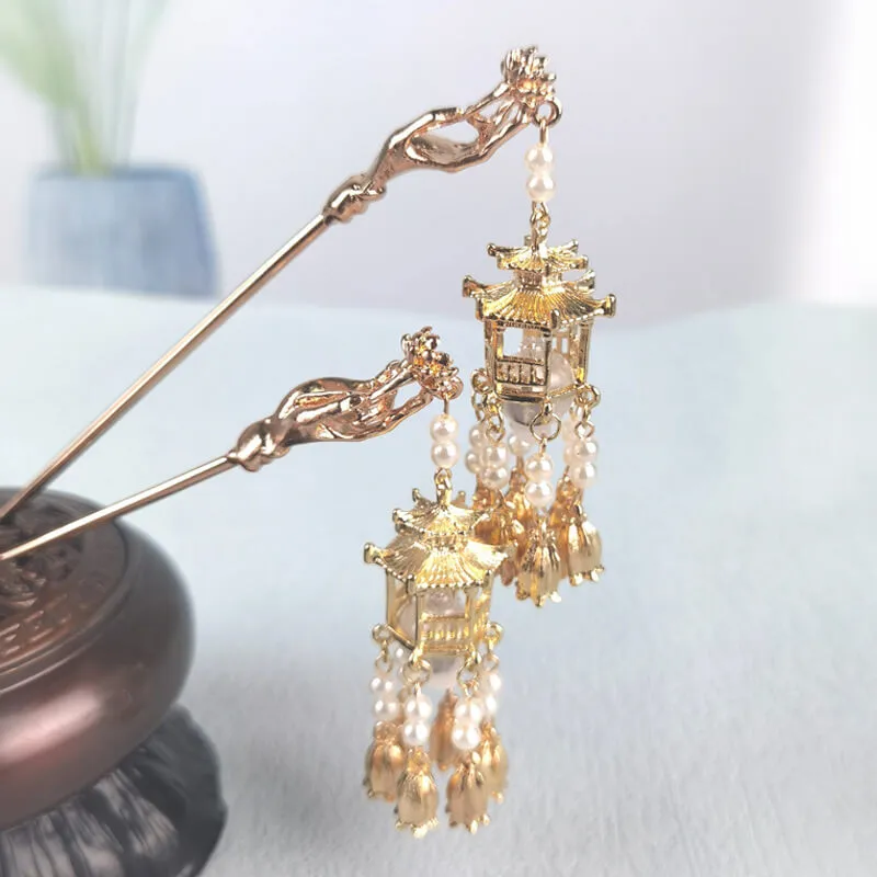 Classical Hairpin Oriental Luminous Pavilion Shape Design