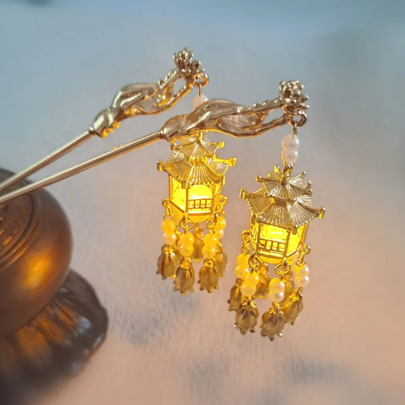Classical Hairpin Oriental Luminous Pavilion Shape Design