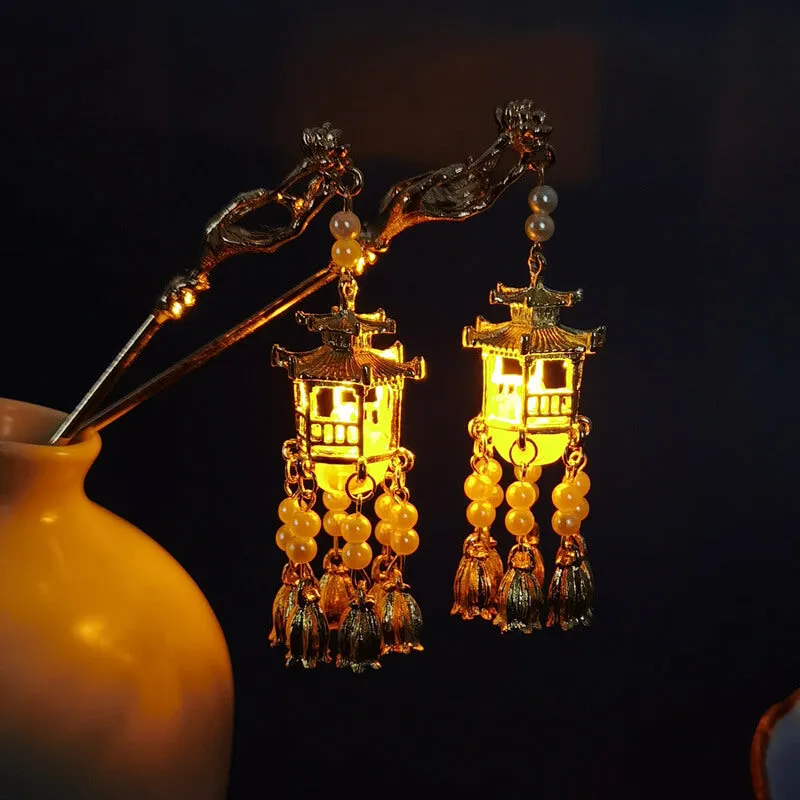 Classical Hairpin Oriental Luminous Pavilion Shape Design