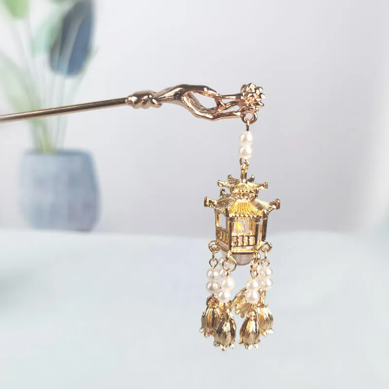 Classical Hairpin Oriental Luminous Pavilion Shape Design