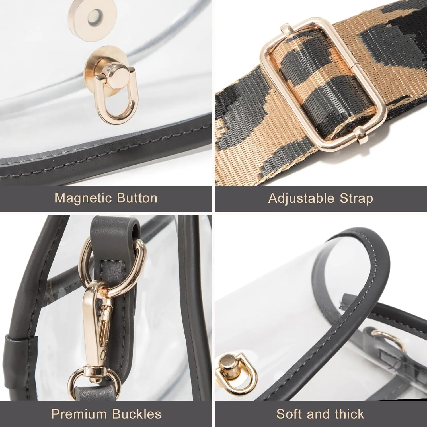 Clear Crossbody Bag Stadium Approved for Womenclear Bags for Stadium Events,clear Purse for Concerts