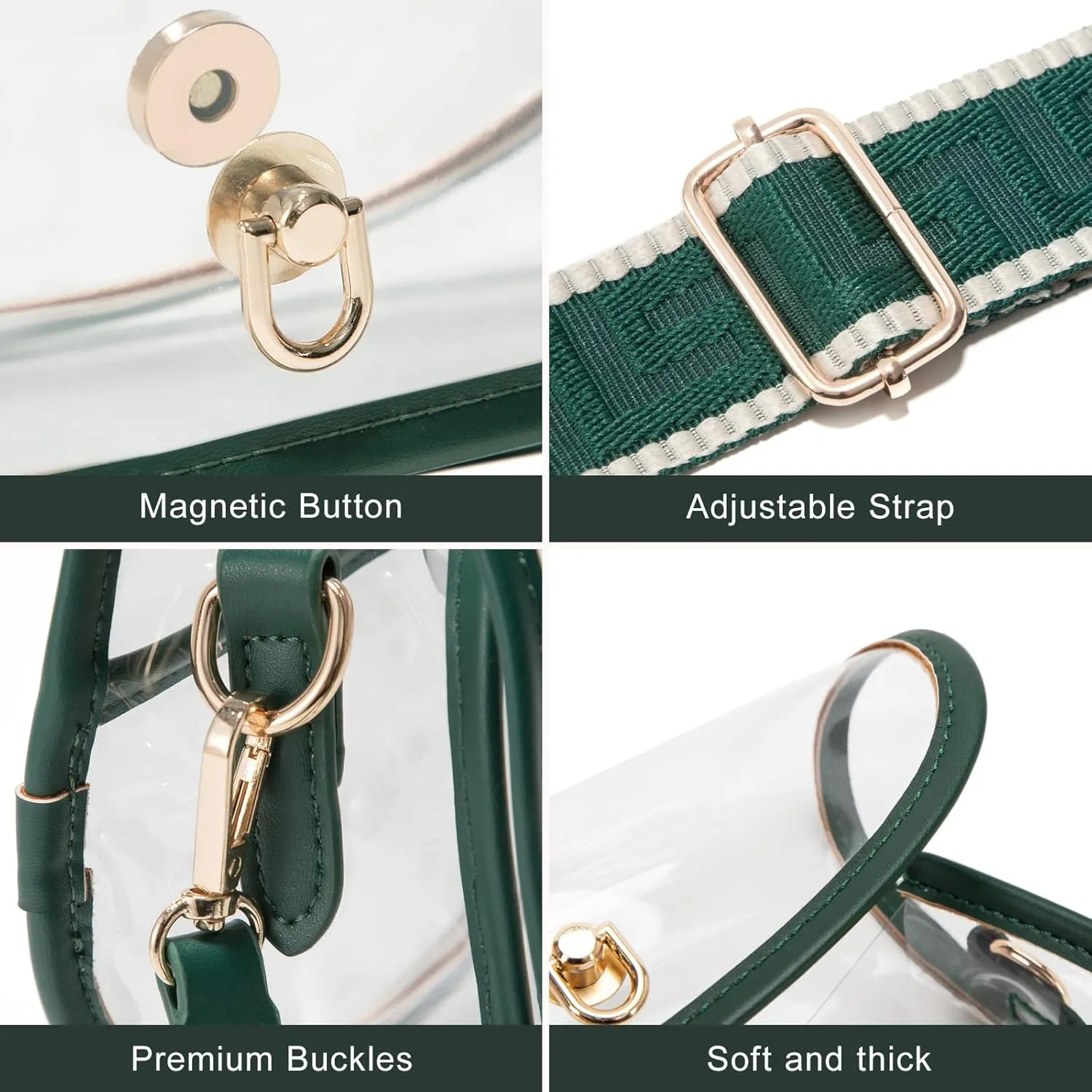 Clear Crossbody Bag Stadium Approved for Womenclear Bags for Stadium Events,clear Purse for Concerts
