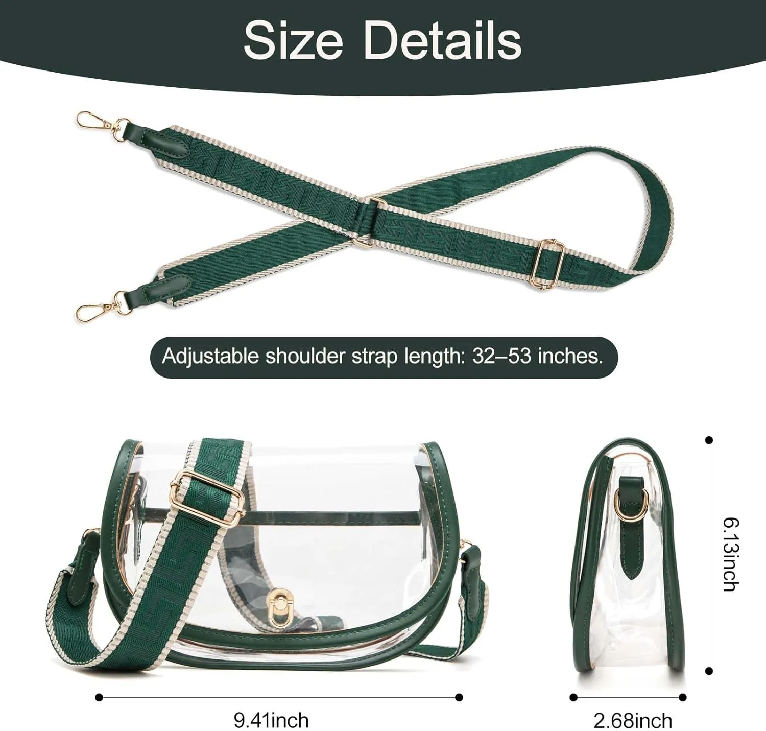 Clear Crossbody Bag Stadium Approved for Womenclear Bags for Stadium Events,clear Purse for Concerts