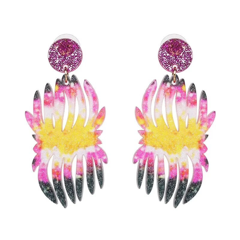 Coral Burst Earrings