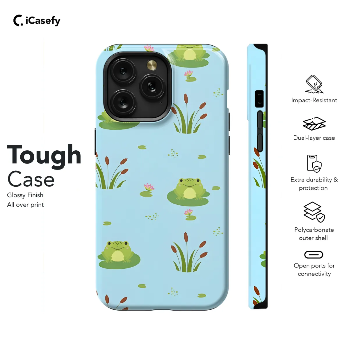 Cute frog Phone Case iPhone Samsung Cover Pixel 1155
