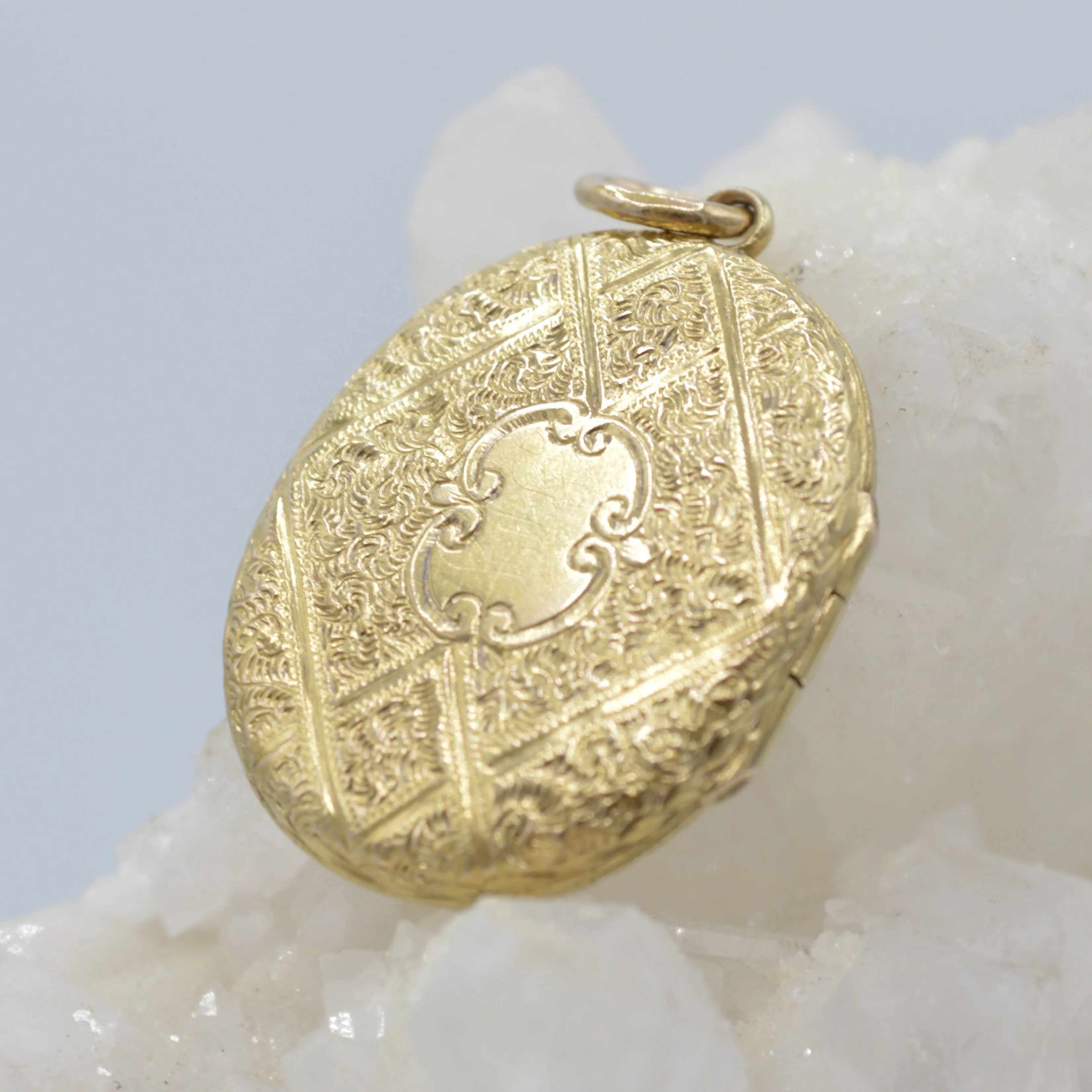 Engraved Pearl Locket