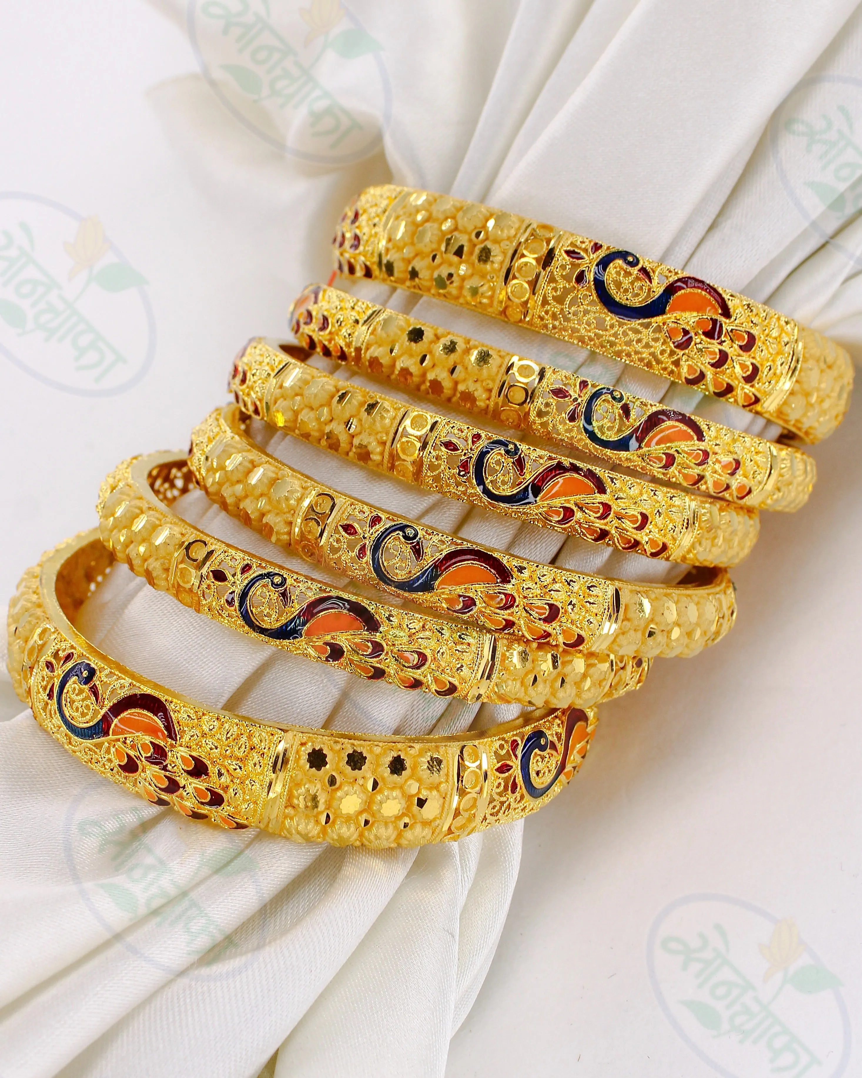 FAIRY PEACOCK DESIGNER BANGLES SET