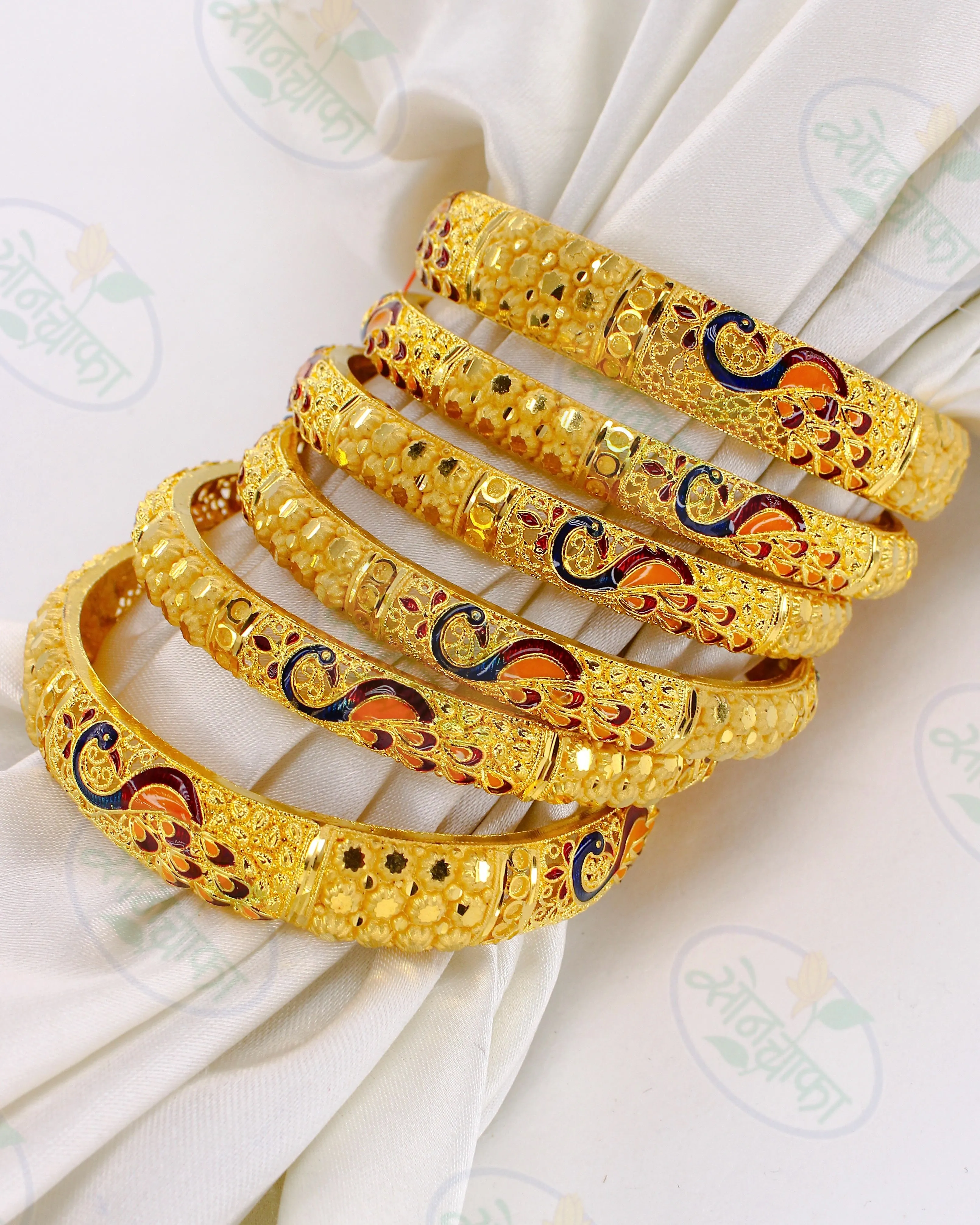 FAIRY PEACOCK DESIGNER BANGLES SET