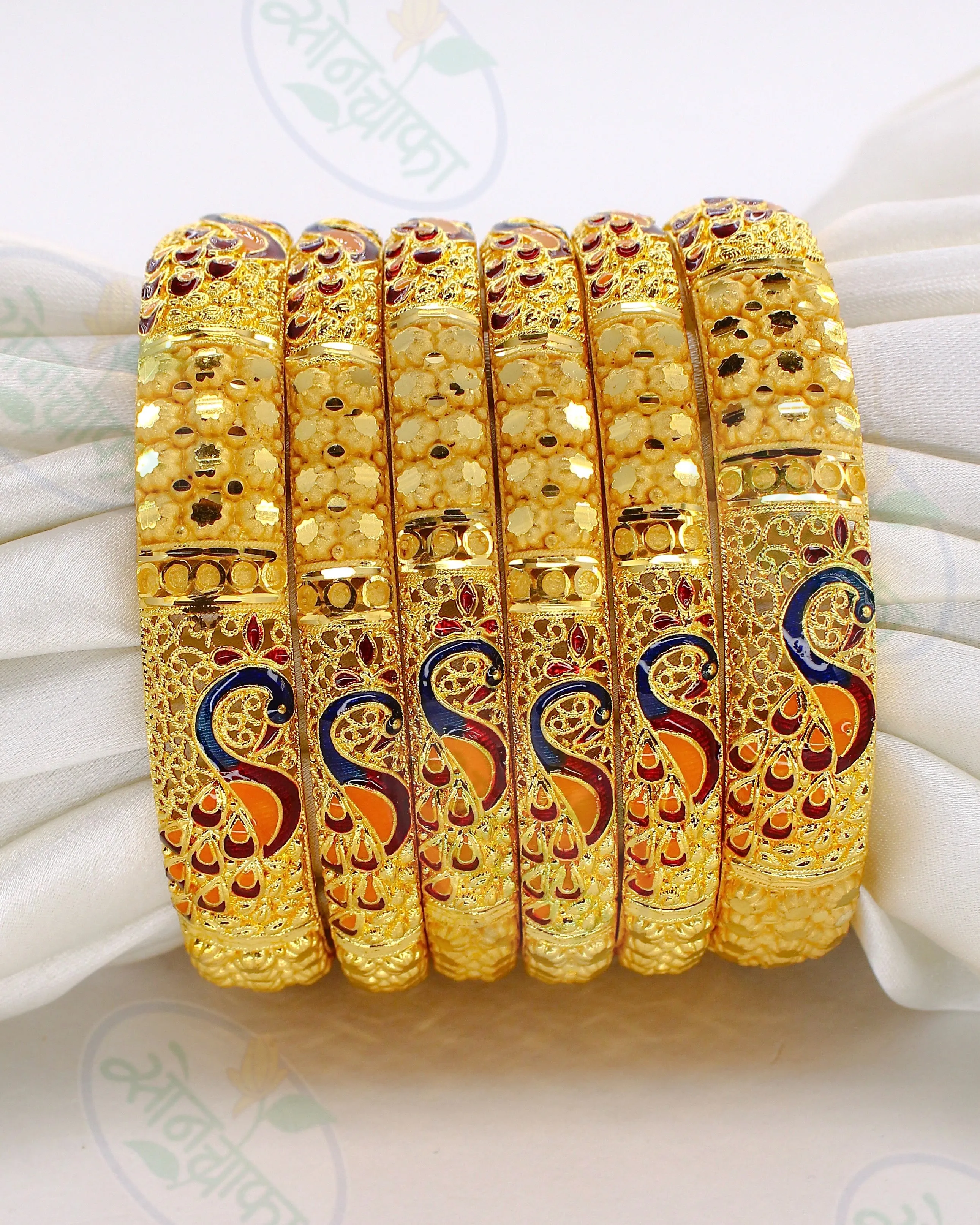 FAIRY PEACOCK DESIGNER BANGLES SET