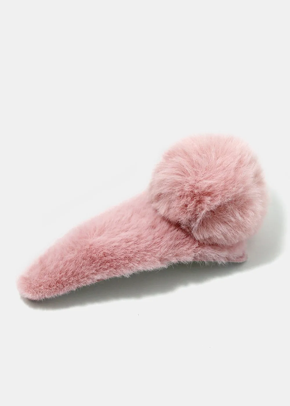 Fuzzy Pom Pom Hair Clip