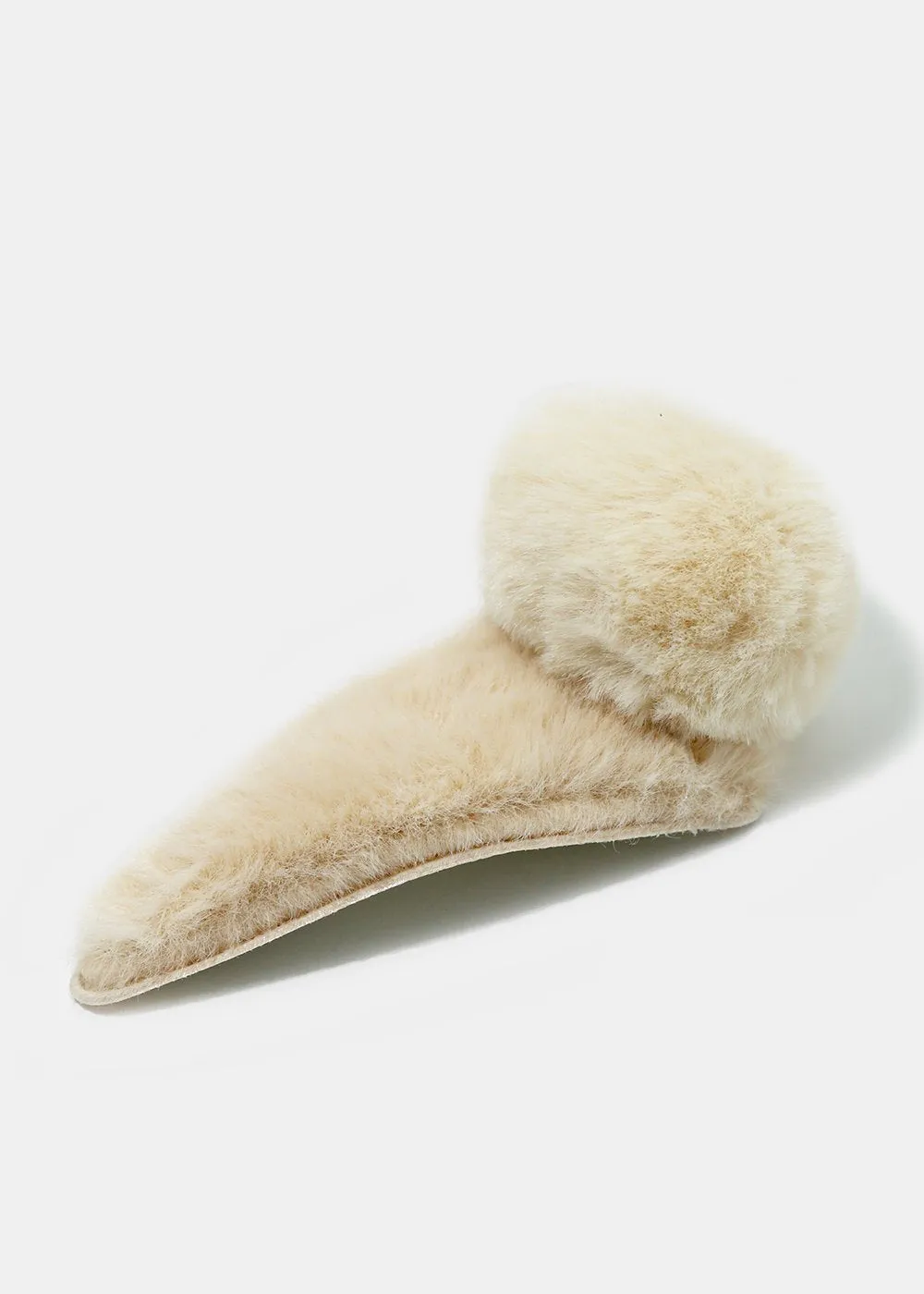 Fuzzy Pom Pom Hair Clip