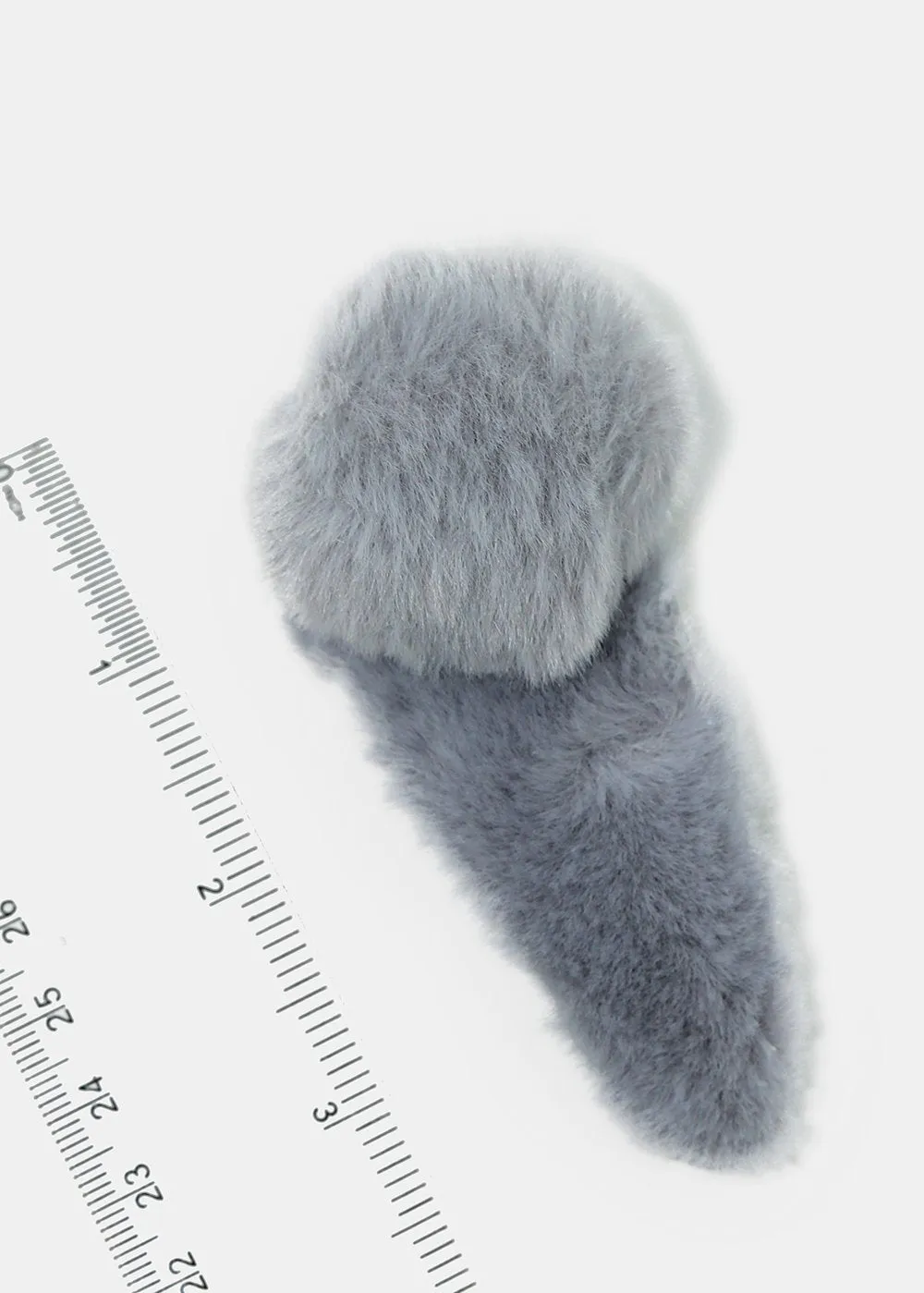 Fuzzy Pom Pom Hair Clip