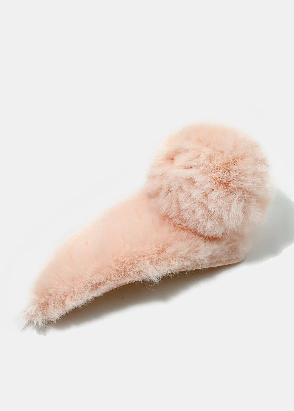 Fuzzy Pom Pom Hair Clip