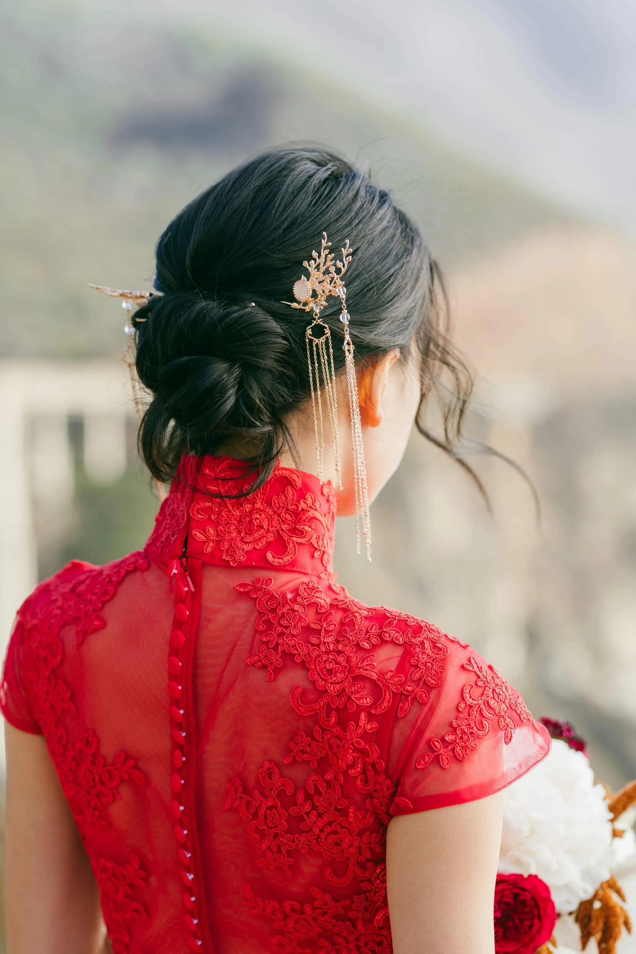 Golden Snowflake Hairpin | Chinese Wedding Hair Accessory
