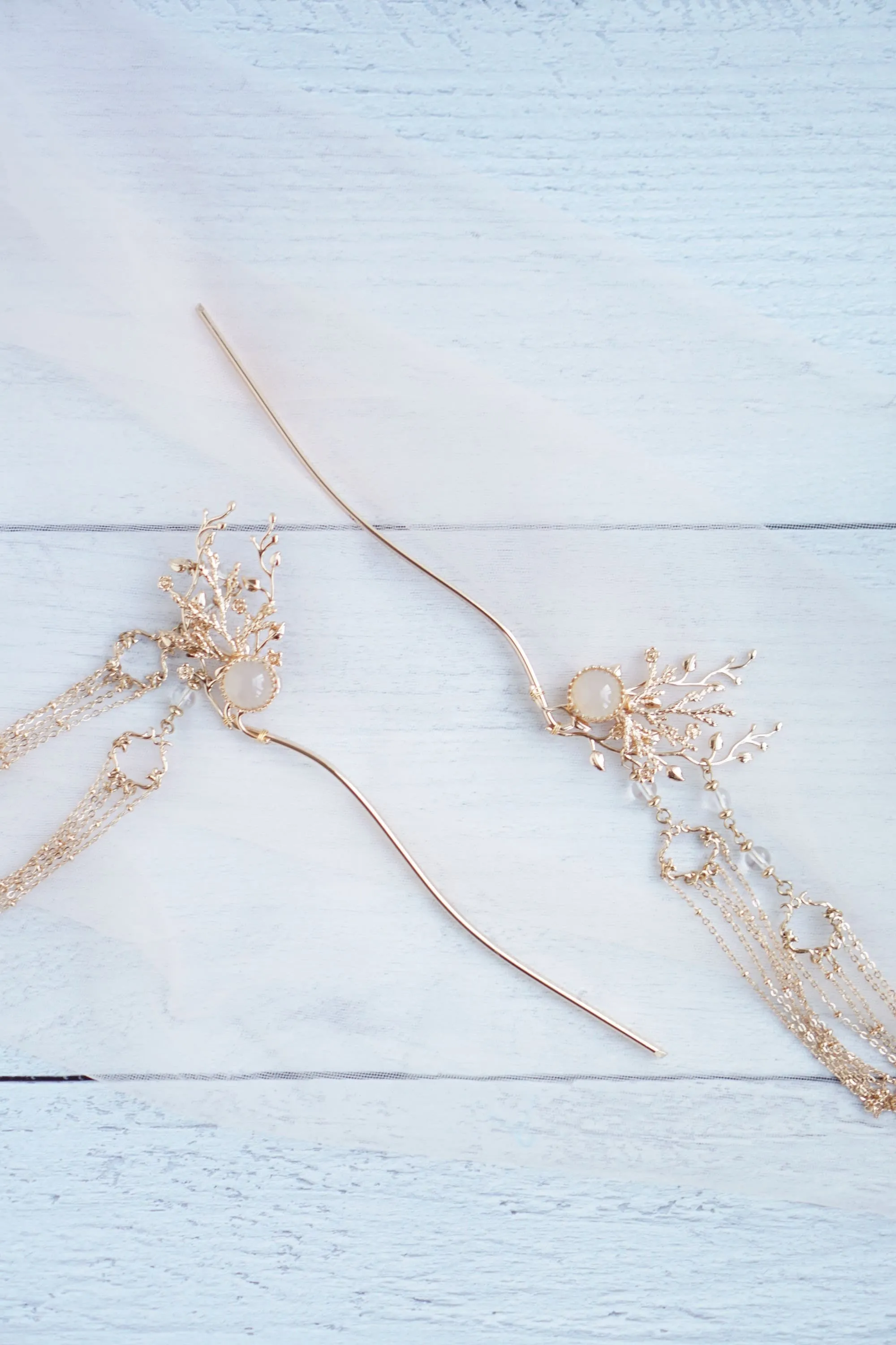 Golden Snowflake Hairpin | Chinese Wedding Hair Accessory
