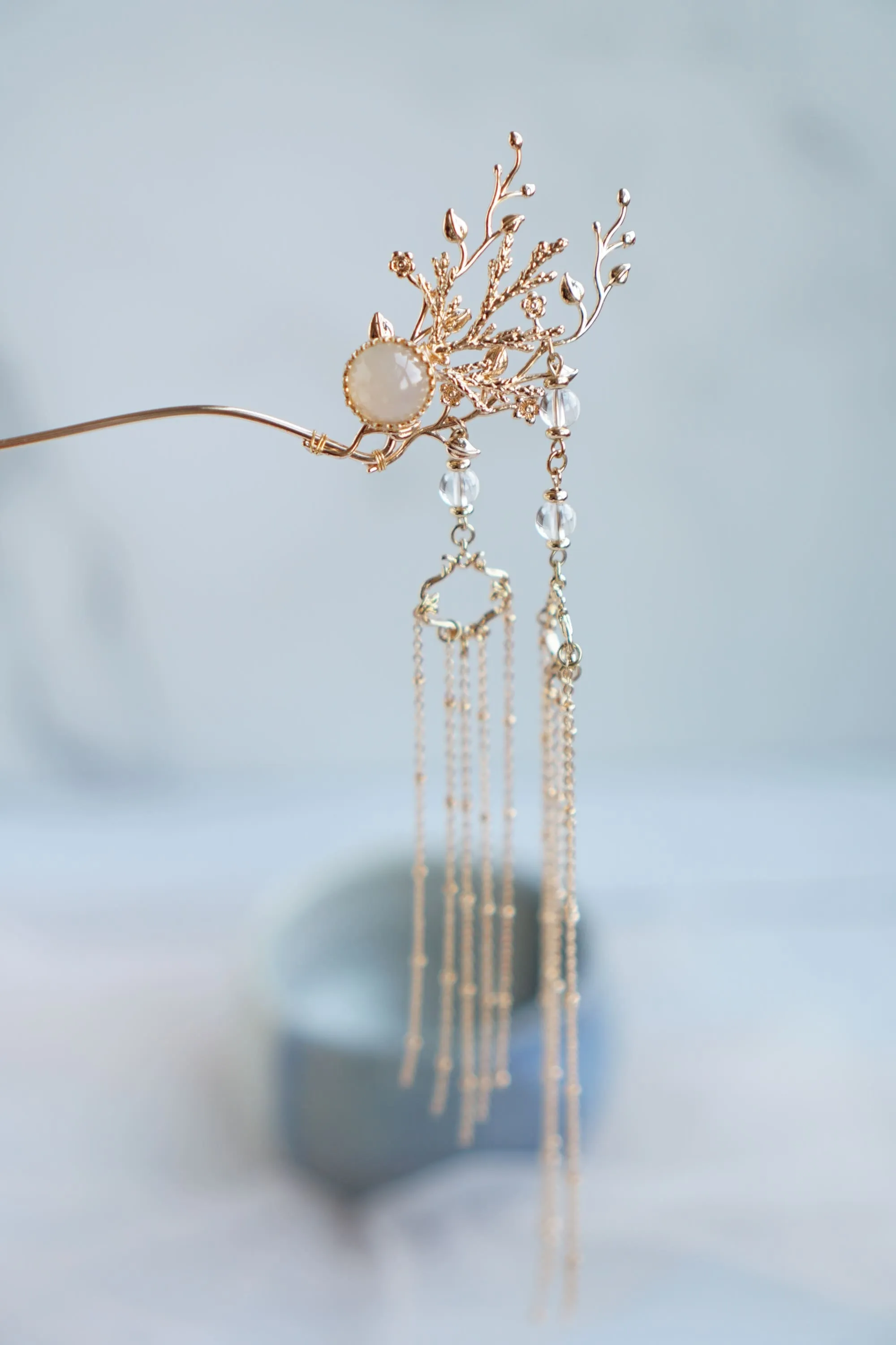 Golden Snowflake Hairpin | Chinese Wedding Hair Accessory