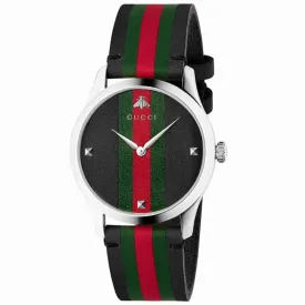 Gucci G-Timeless 38mm Black, Green, & Red Striped Men's Watch YA1264079