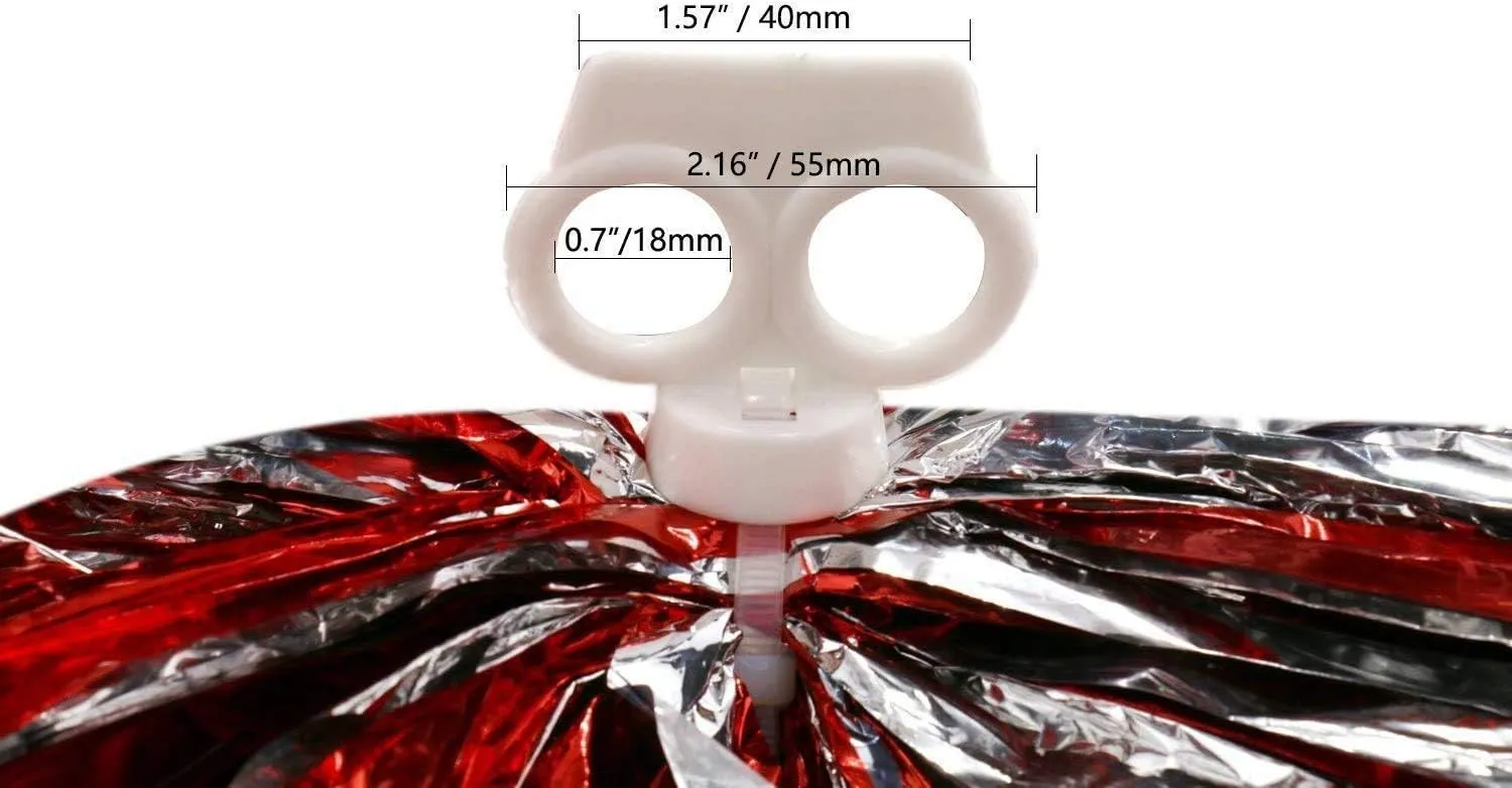 Hlonon 4 Pack Cheerleader Pom Poms Sports Dance Cheer Plastic Pom Poms Cheerleading for Sports Team Spirit Cheering