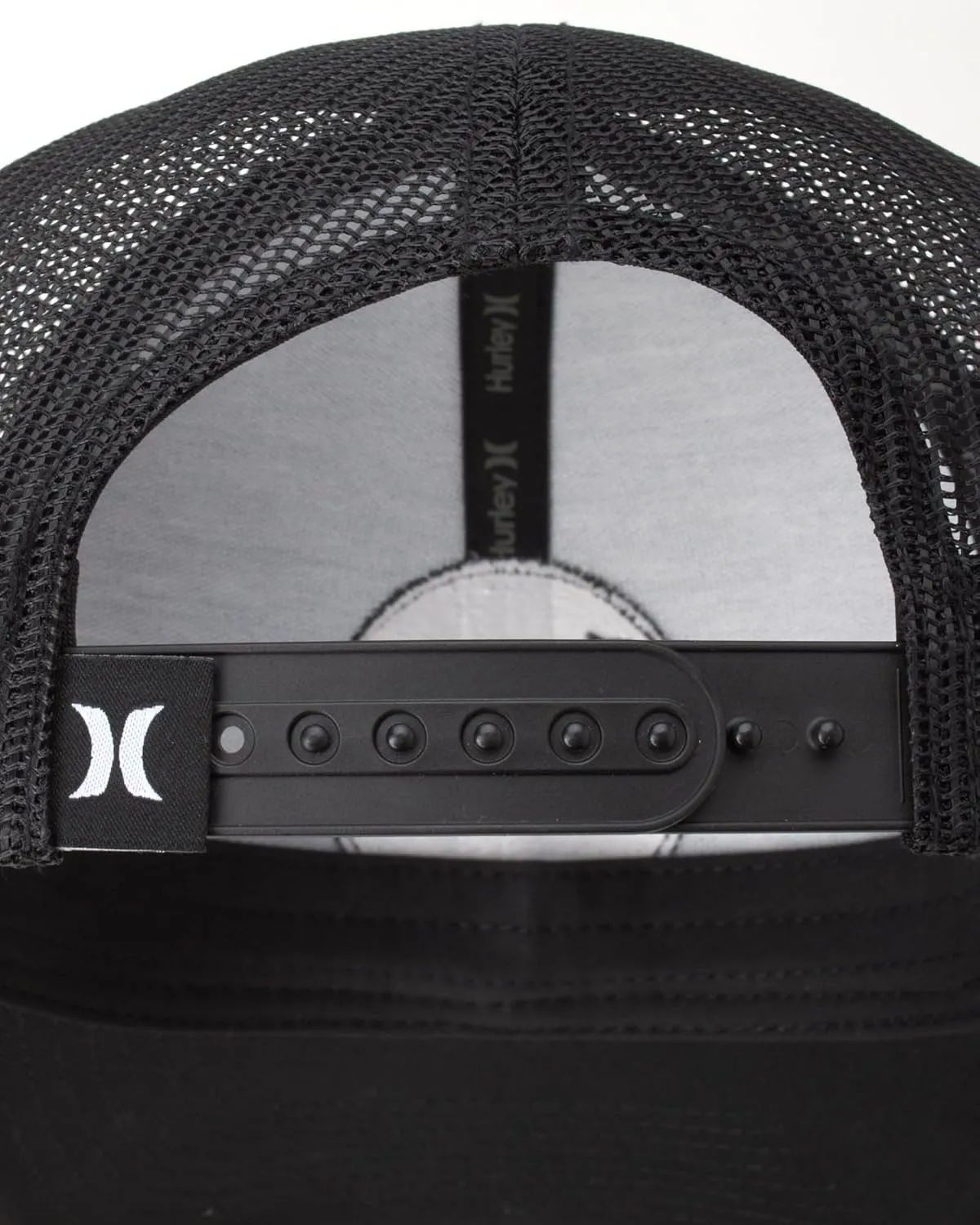 Hurley Men??s Trucker Hat - Flat Brim Mesh Baseball Cap and Hats for Men with Adjustable Snapback Closure