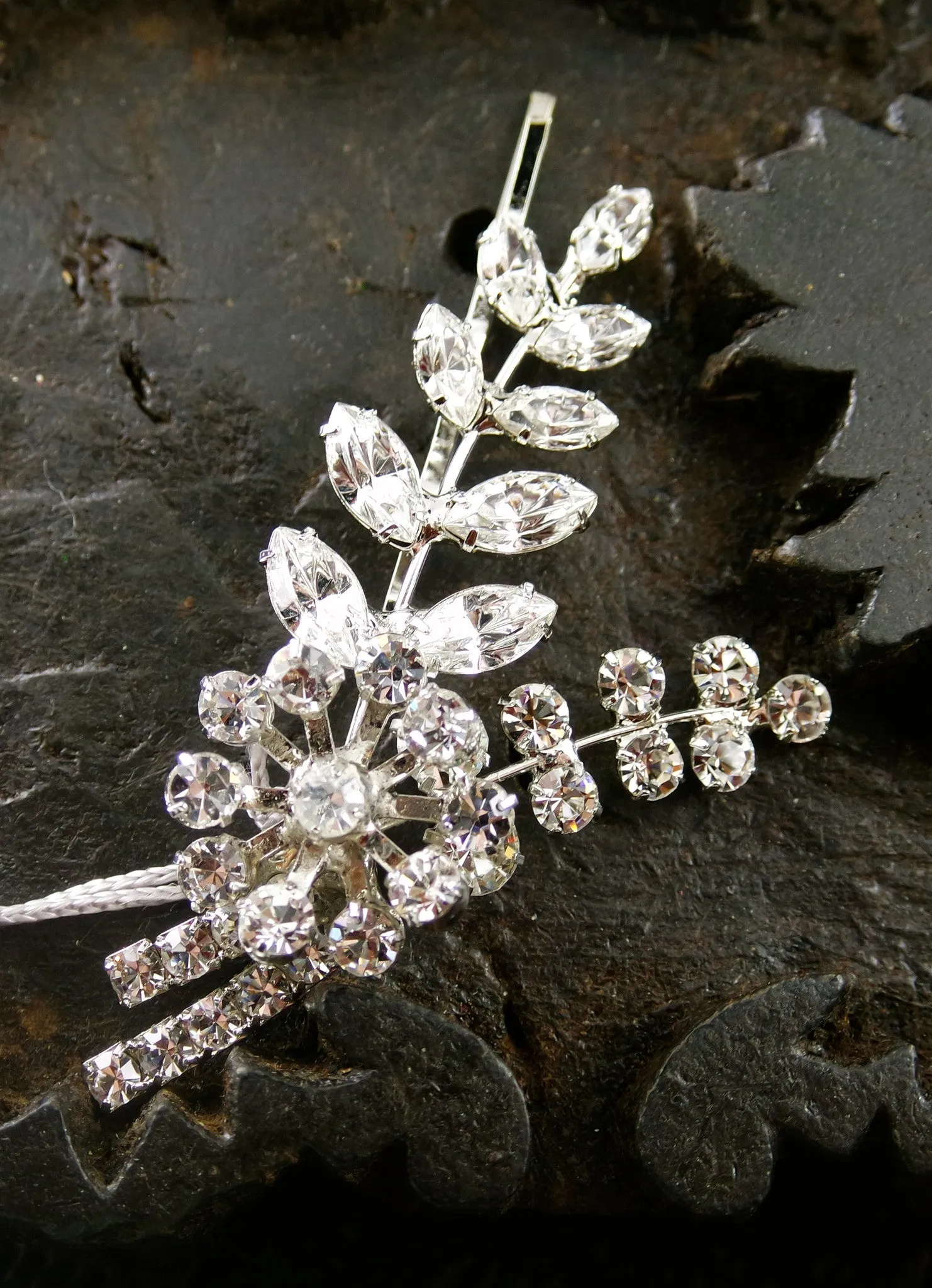 Jennifer Behr Blossom Crystal Hairpins