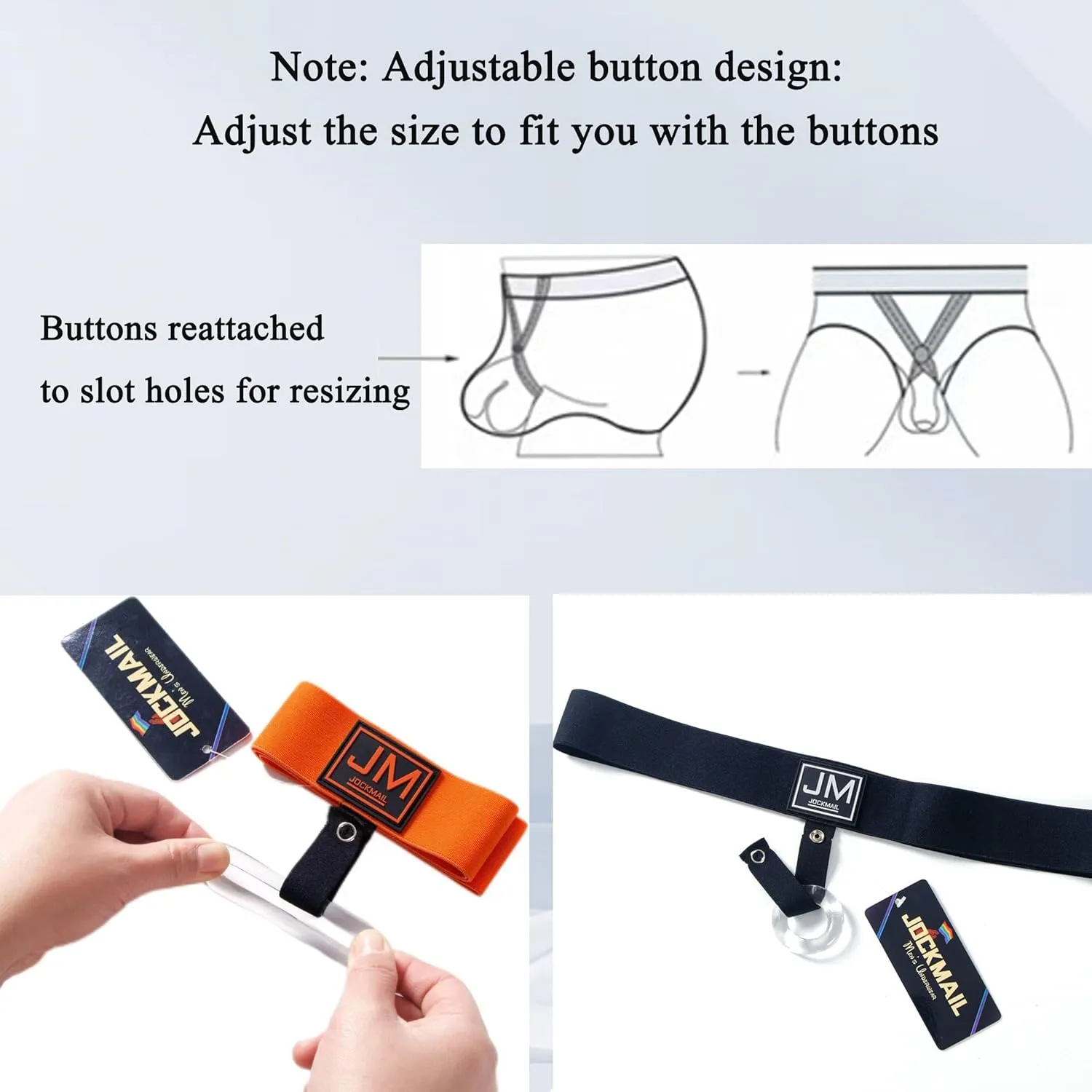 JOCKMAIL Men's Thong G-string Mens Underwear JockStrap Stretch Seamless Athletic Supporters with Removable Underwear