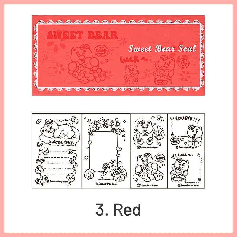 Joyful Holiday Theme Cartoon Wood Rubber Stamp Set