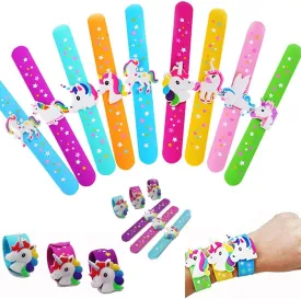 Magical Unicorn Slap Bands for Kids - Fun and Colorful Bracelets for Parties (Random) 1pc