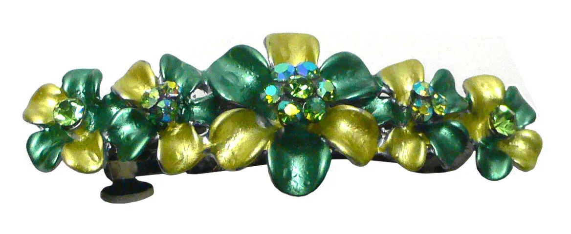 Medium Size Crystal Flower Barrette GL86400-10