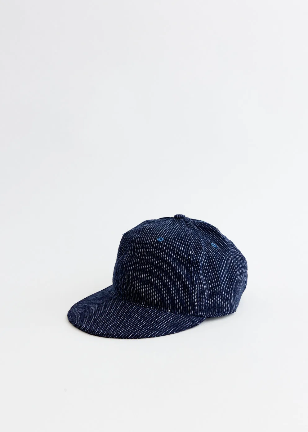 Mid 20th Century Japanese Dot Stripe Cotton Cap