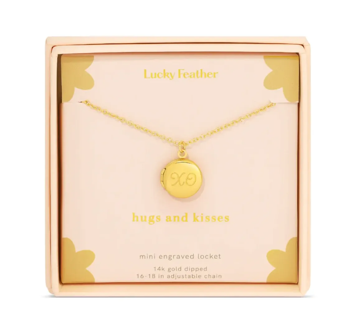 Mini Engraved Locket - XO