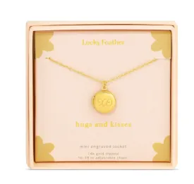 Mini Engraved Locket - XO