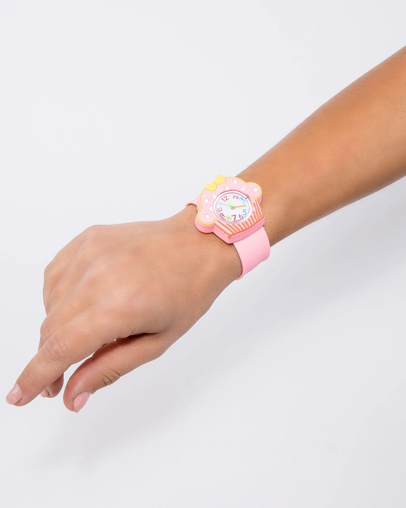 Multi Colour Cupcake Slap Band Watch
