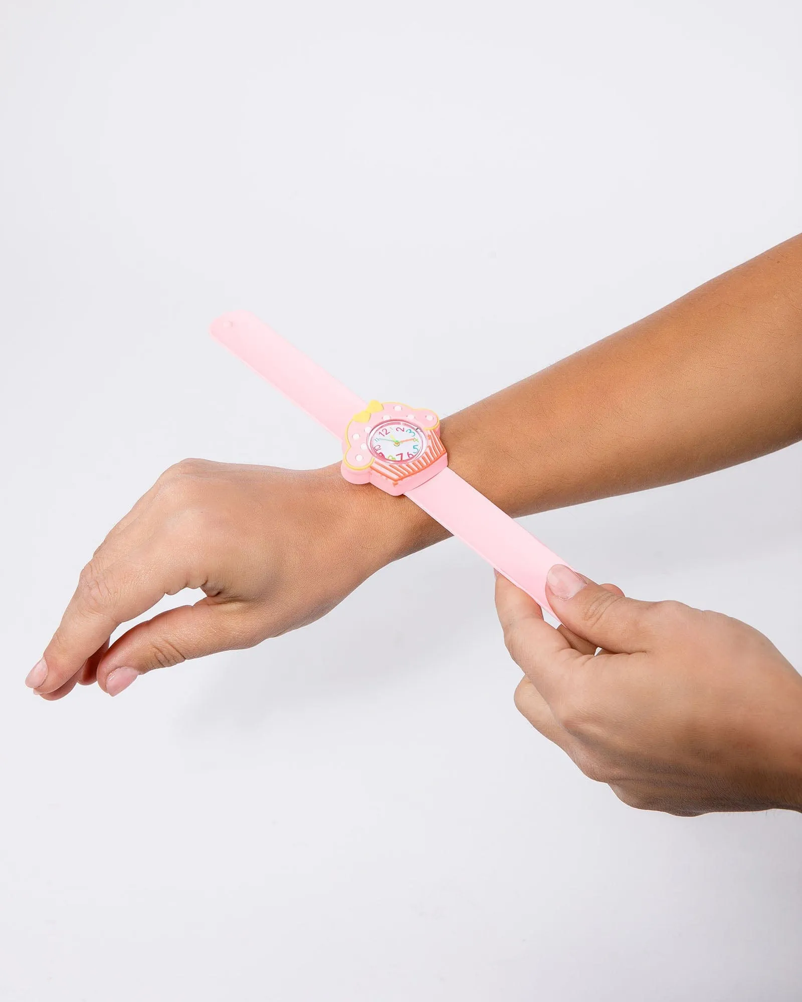 Multi Colour Cupcake Slap Band Watch