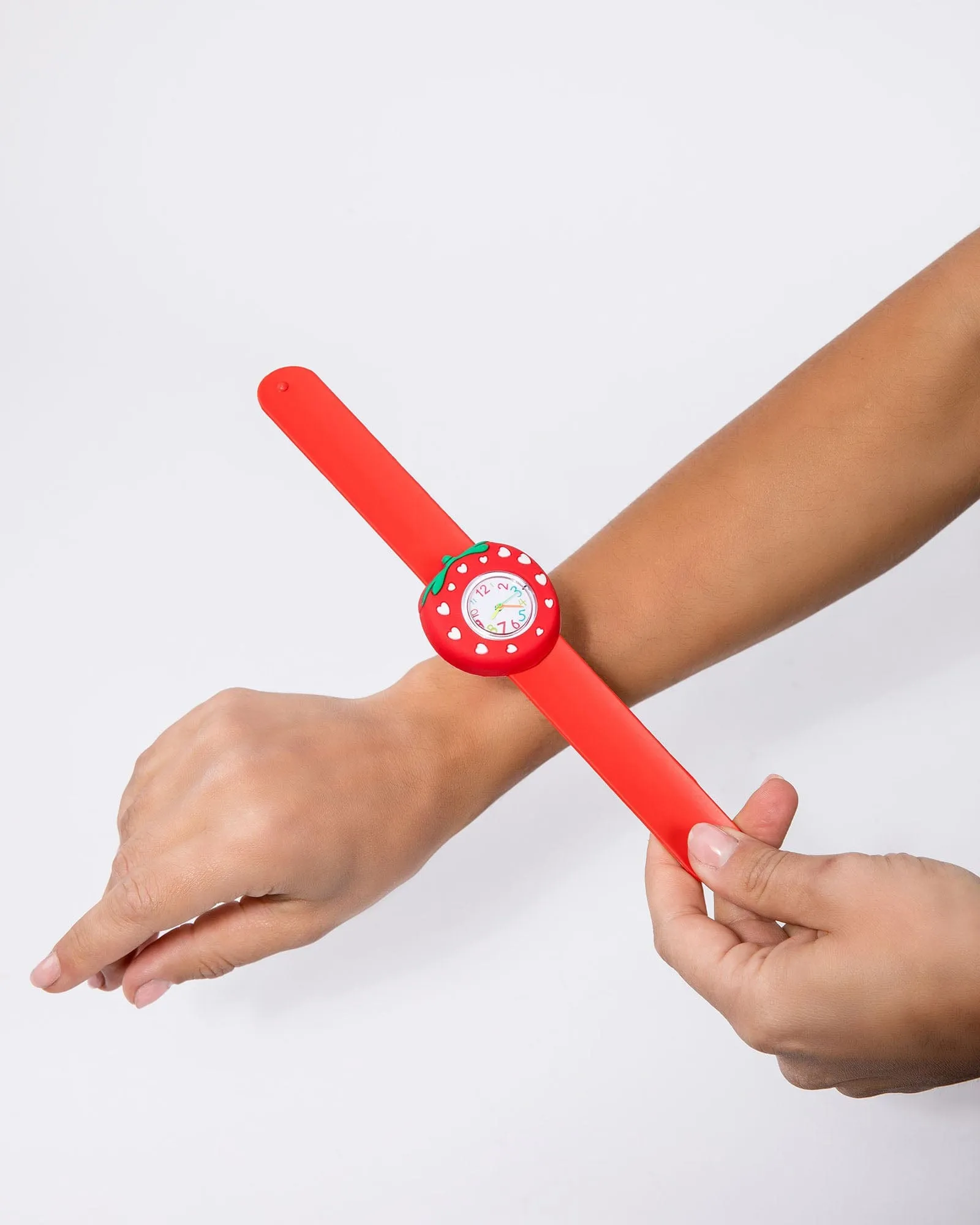 Multi Colour Strawberry Slap Band Watch