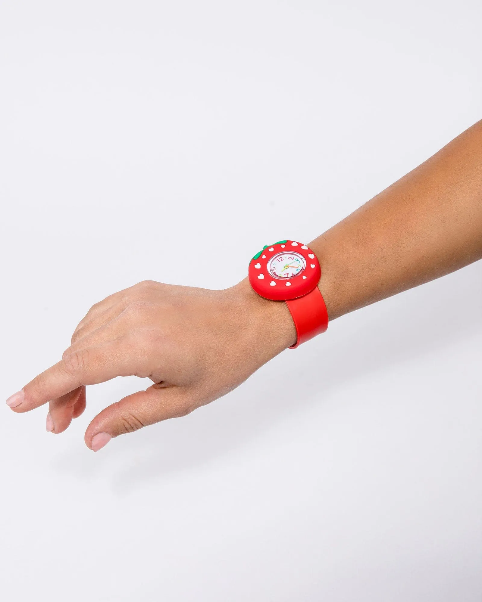 Multi Colour Strawberry Slap Band Watch